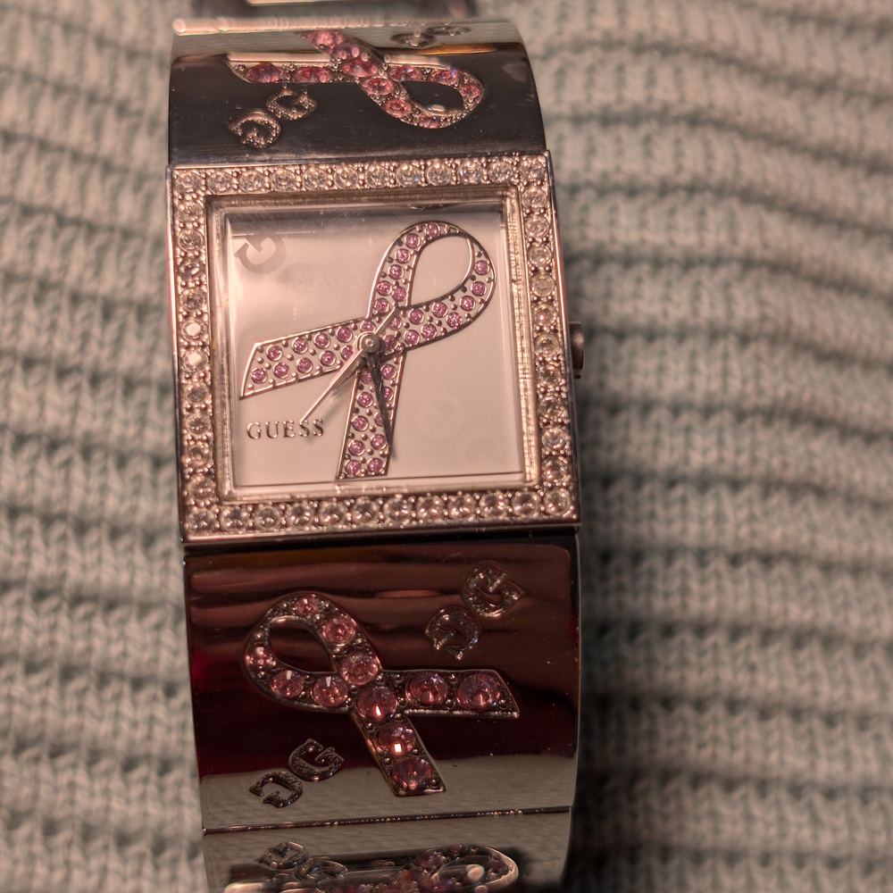 Quick Sale! GUESS Pink Ribbon Awareness Watch - Picture 4 of 7